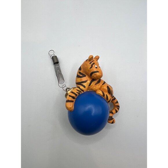 Classic‎ Pooh Tigger On A Blue Ball Springy Christmas Ornament Disneyana Xmas - Picture 1 of 6